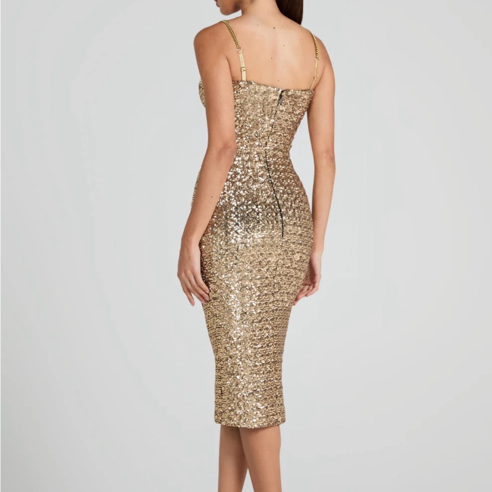 Nadine Merabi Nina Gold Sequin Dress - Picture 4 of 4